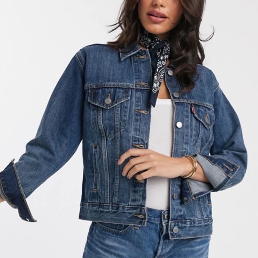 Levi's Ex-Boyfriend Trucker Jacket Denim Jean Size